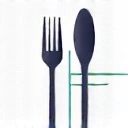 Icon representing personalized meal plans with a fork and knife symbol.